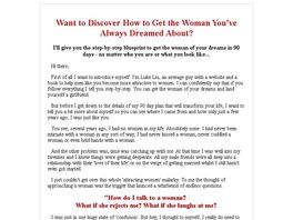 Go to: The Girlfriend Blueprint: Get The Girlfriend You Want in 90 Days