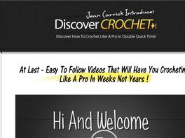 Go to: Discover Crochet - Learn To Crochet Like A Pro In Double Quick Time !