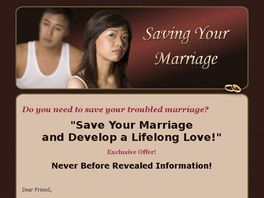 Go to: Discover Marital Bliss & Stop Divorce - 60% comm
