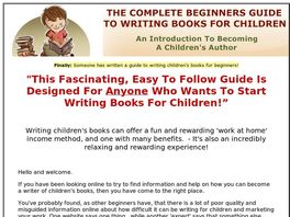 Go to: The Complete Beginners Guide To Writing Books For Children!
