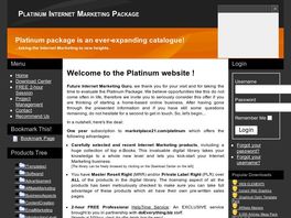 Go to: Platinum Internet Marketing Package ~Earn $44 Per Sale!~.