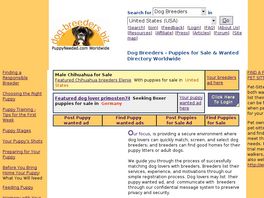 Go to: Purebred Breeders Of Dogs Directory.