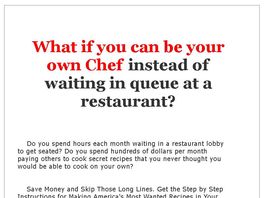 Go to: Be Your Own Chef