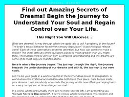 Go to: Dream Secrets Discovered.