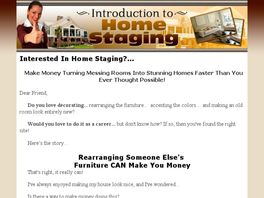 Go to: Home Staging.