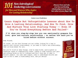 Go to: Future Love Predictions - 101 Enduring Love Lessons for Men & Women