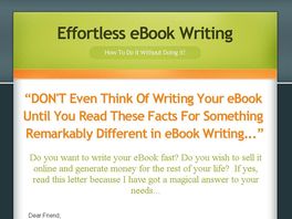 Go to: The Effortless Ebook Writing Course