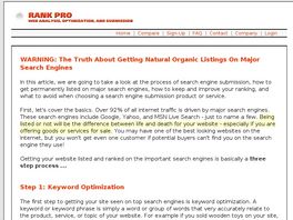 Go to: SEO + Submission + Backward Linking for Beginners