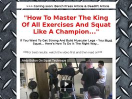 Go to: Andy Bolton Strength Squat, Bench Press & Deadlift Offer