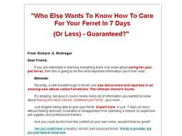 Go to: Ferret Care: The Ultimate Owner's Guide.