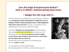 Go to: How To Build A Mother Of A Business...
