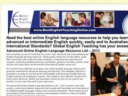 Go to: Learn Advanced English With Online Resources