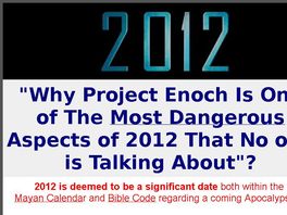 Go to: 2012 - The Project Enoch Danger