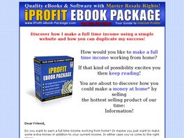 Go to: EProfit - IProfit EBook Package.. Make Money From Home!!