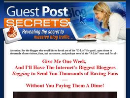 Go to: Drive More Traffic To Your Blog With Guest Post Secrets!