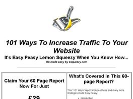 Go to: 101 Easy Peasy Ways To Increase Traffic To Your Website.