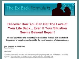 Go to: The Ex Back Formula (get Your Ex Back