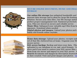 Go to: Online Document, Mp3 And Photo Storage.