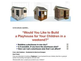 Go to: 10 Plans And Blueprints To Build Children's Playhouses