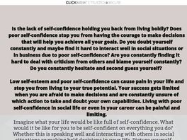 Go to: Self-esteem And Lasting Self-confidence Training For Success