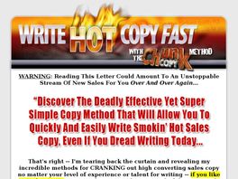 Go to: Awesome Sales Copy Product! - Go To: Writehotcopyfast.com/affiliates