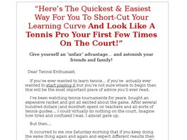 Go to: How To Play Tennis - Easy Tennis System - 60% Commission