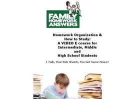 Go to: Homework Organization & How To Study: A Video E Course For Students.