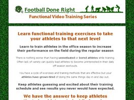 Go to: Functional Football Training Videos.