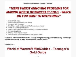 Go to: 1st World Of Warcraft Teenagers Gold Guide