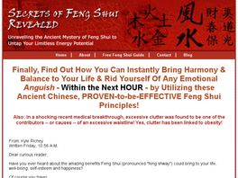 Go to: Feng Shui Secrets Revealed.