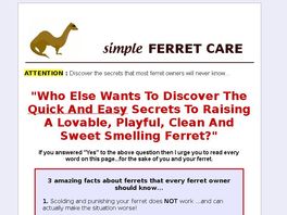 Go to: Simple Ferret Care - Brand New Product