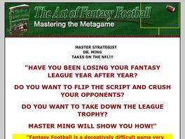 Go to: The Art Of Fantasy Football - Mastering The Meta Game.