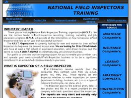 Go to: National Field Inspectors Training