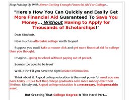 Go to: Financial Aid Information Site.