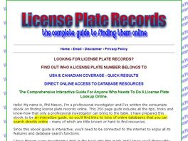 Go to: Online License Plate Records Lookup Guide