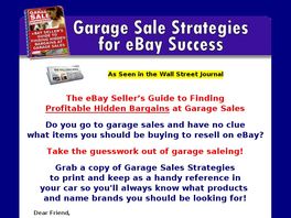 Go to: Garage Sale Strategies For Ebay(r) Success.