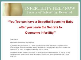 Go to: Secrets of Infertility Revealed and How to Overcome Them