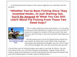 Go to: Long Lost Fly Fishing Secrets.