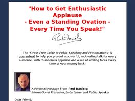Go to: Stress Free Public Speaking.