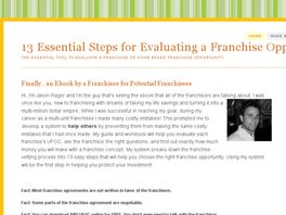 Go to: Software For Evaluating A Franchise - Payout 50% Of $349.95