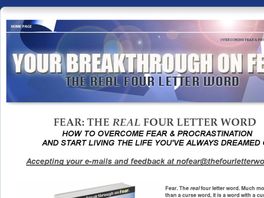 Go to: Fear: The Real Four Letter Word