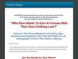 Go to: Fuel For Design--a No Nonsense Ebook Guide To Clothing Line Fortunes