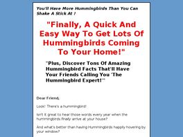 Go to: Hummingbird Secrets Revealed!