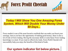 Go to: Real Make Money Doubling Forex Profit Cheetah - Sells Like Candy!