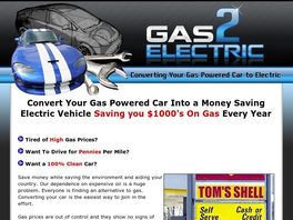 Go to: Convert Gas Car To Electric - Earn $33-$52 Per Customer!