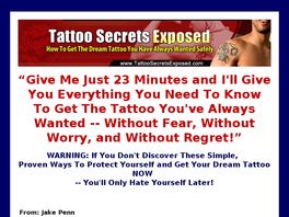 Go to: Tattoo Secrets Exposed - High Conversions.