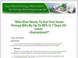 Go to: Eco Home Energy Savings