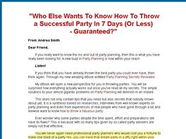 Go to: Party Planning Secrets Revealed.