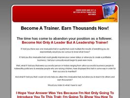 Go to: Become a Leader and a Leadership Trainer