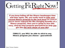 Go to: Getting Fit Right Now Program.